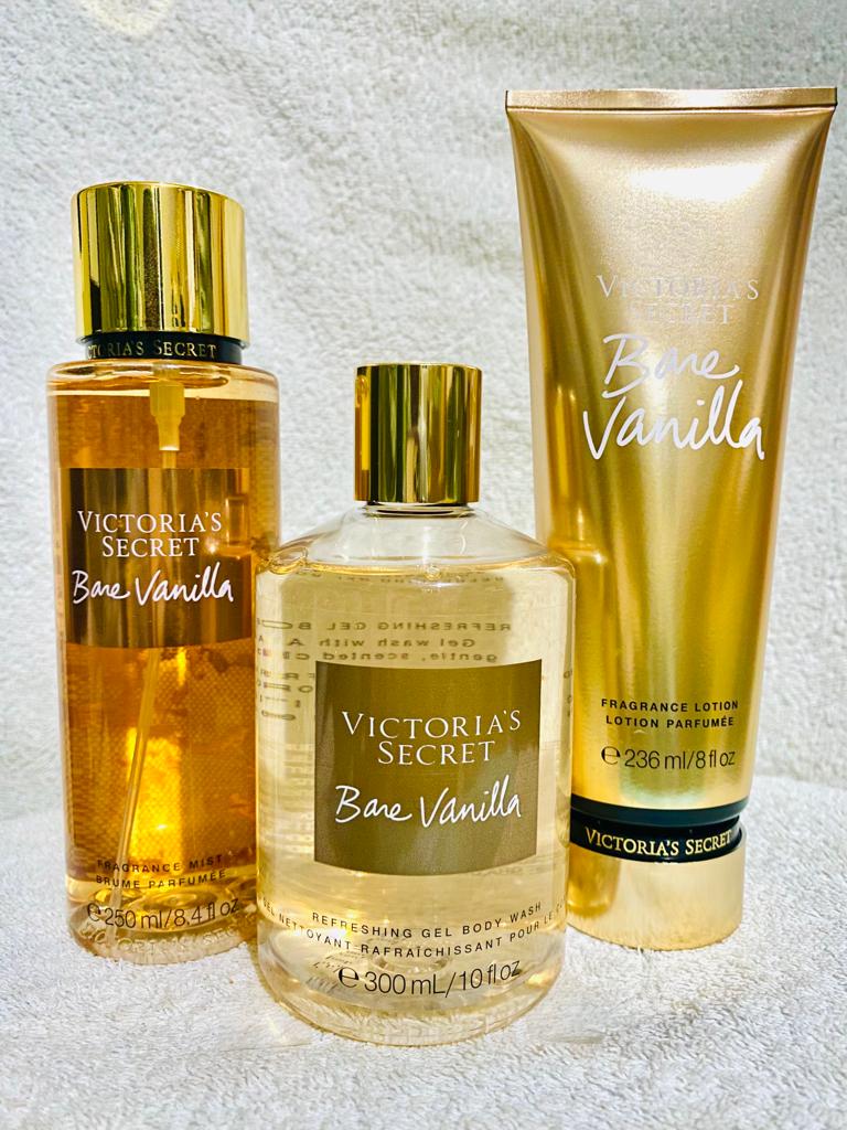 TRIO. Bare vanilla (brume, crème et gel_douche)