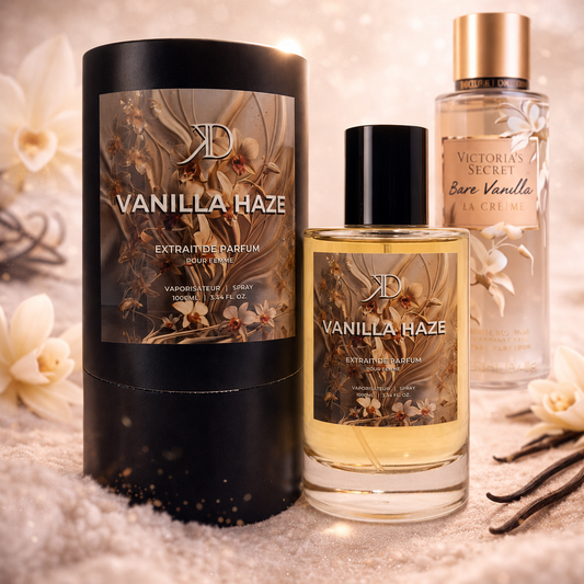 KD - VANILLA HAZE Extrait de Parfum | Inspiré de VICTORIA'S SECRET BARE VANILLA AL CRÈME