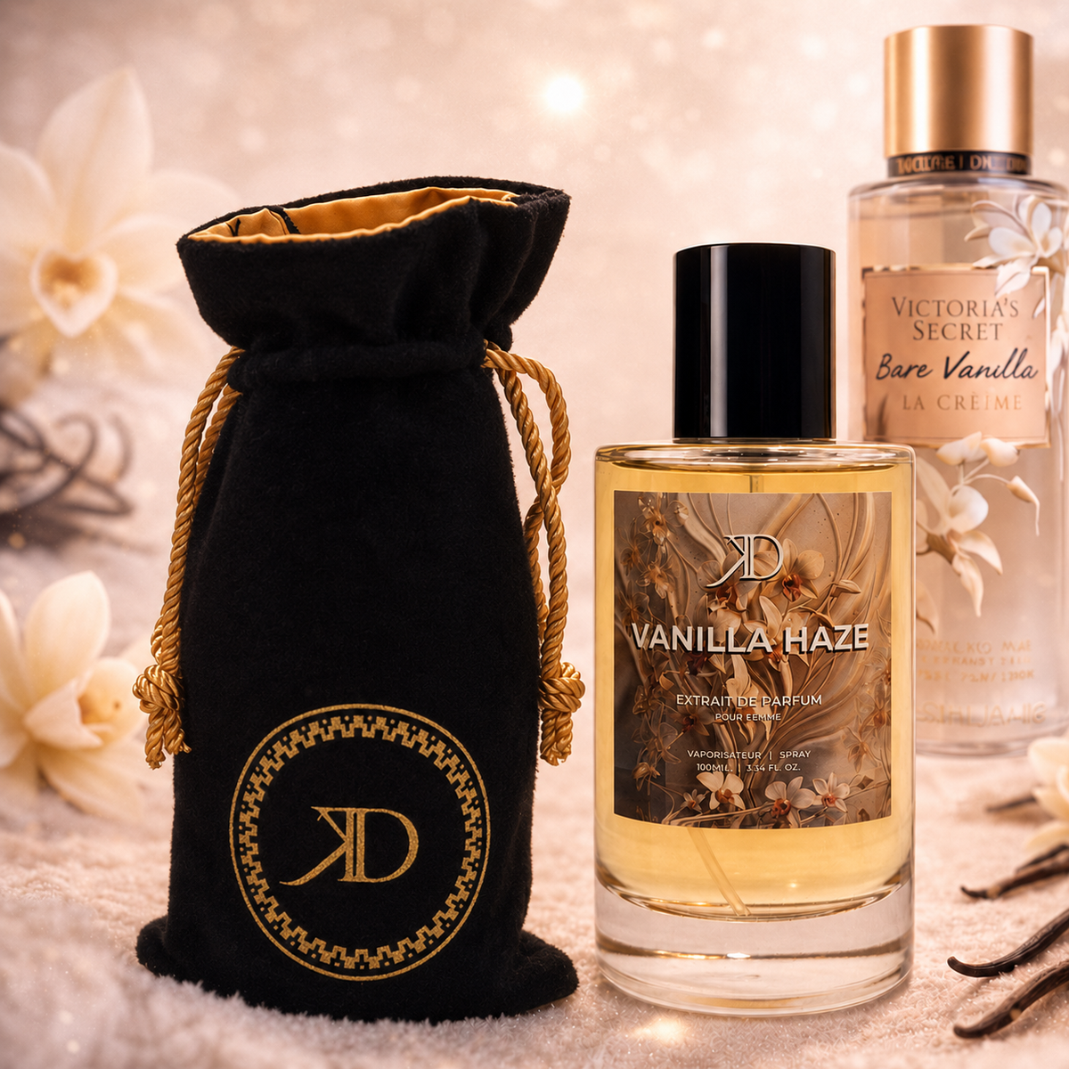 KD - VANILLA HAZE Extrait de Parfum | Inspiré de VICTORIA'S SECRET BARE VANILLA AL CRÈME
