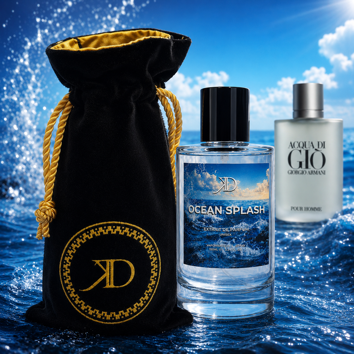 KD - OCEAN SPLASH Extrait de Parfum | Inspiré de ARMANI ACQUA DI GIÒ