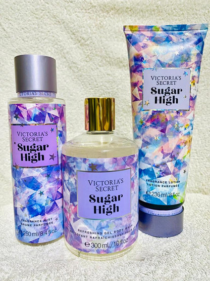 TRIO. Sugar high (brume, crème et gel_douche)