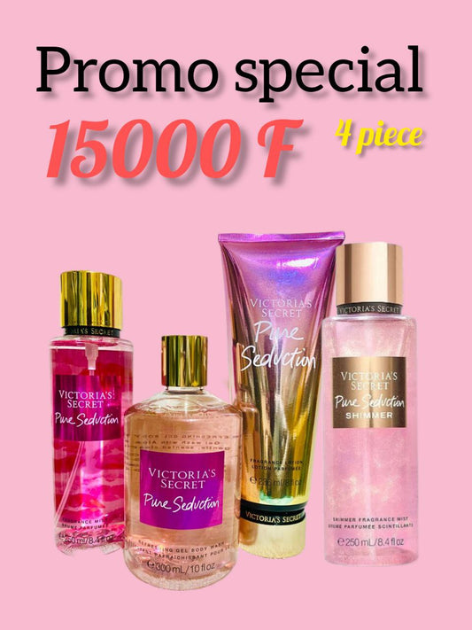 4 piece. Pure seduction (brume, crème et gel_douche+shimer